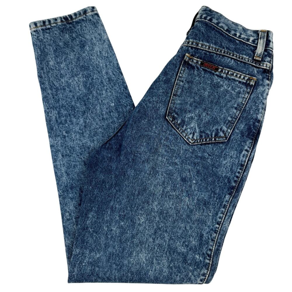 Sasson Vintage Acid Stone Wash Jeans High Rise Tapered 80s Mom Style